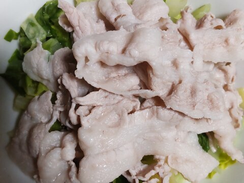 キャベツと豚肉ぽん酢がけ